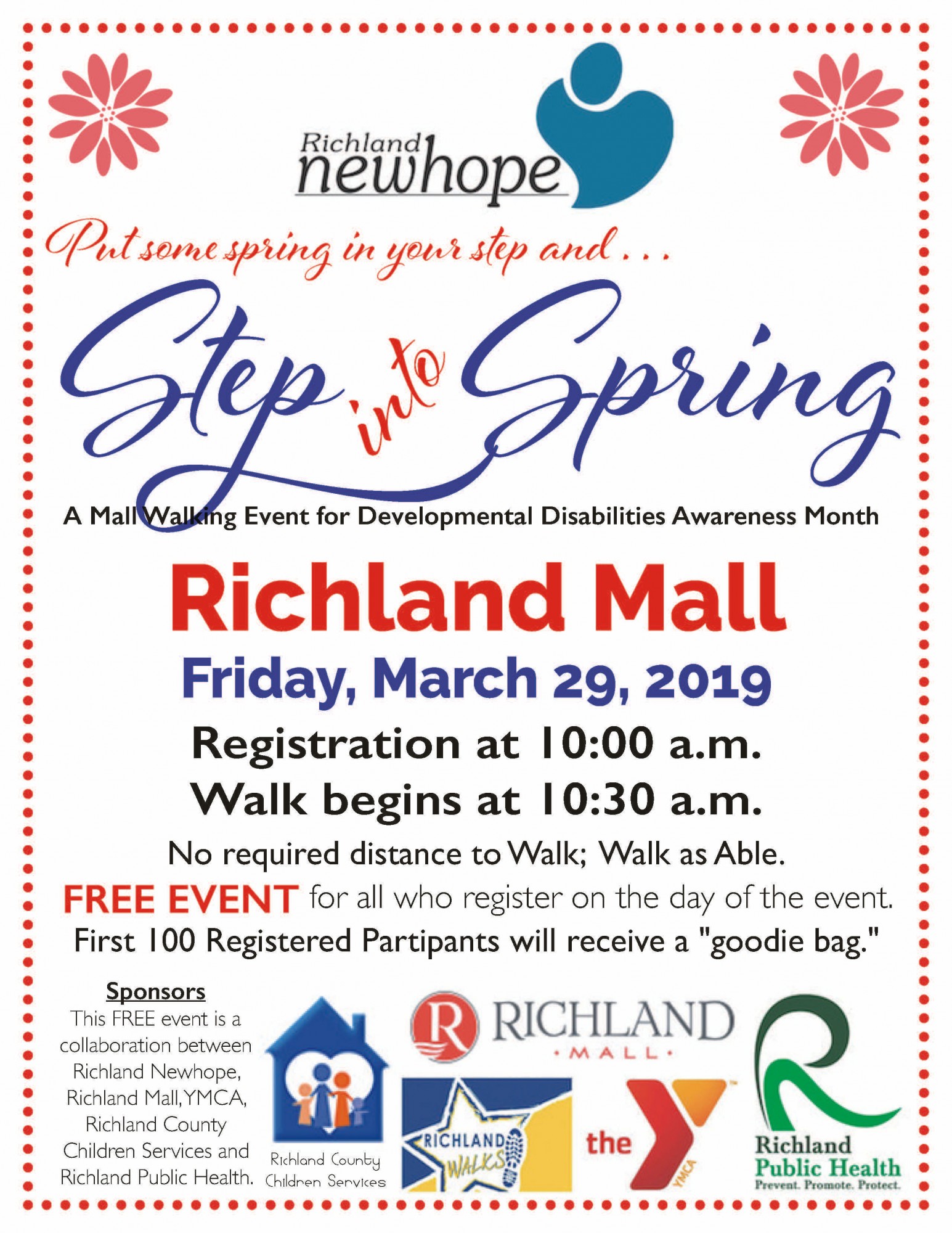 Mall walking event planned for Developmental Disabilities Awareness Month Richland New Hope Organization